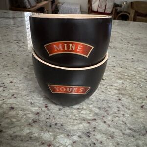 Bailey’s “Mine” and “Yours” ceramic cups